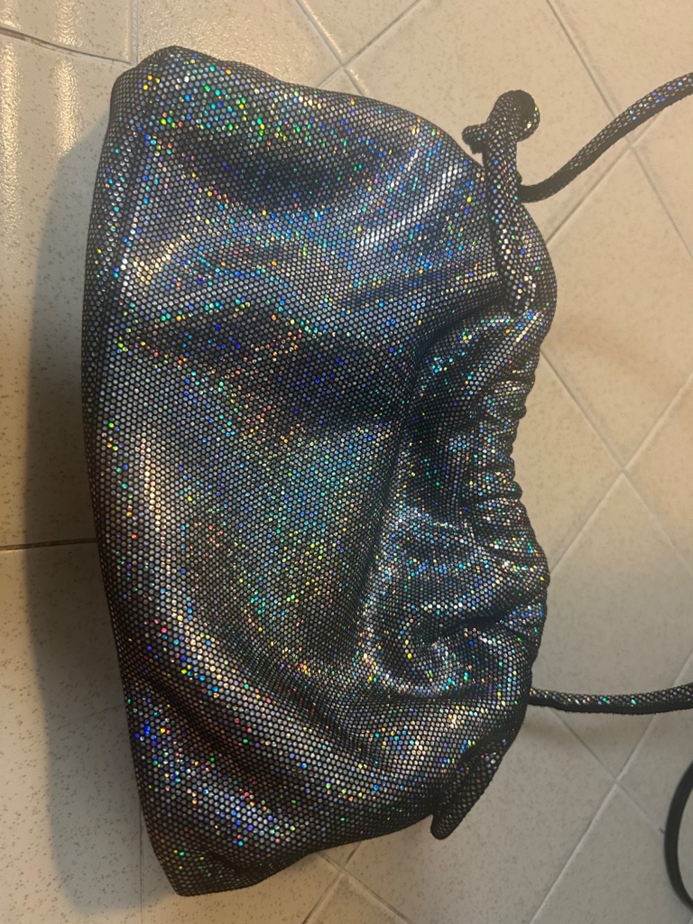 Mansur Gavriel mini cloud leather clutch in glitter